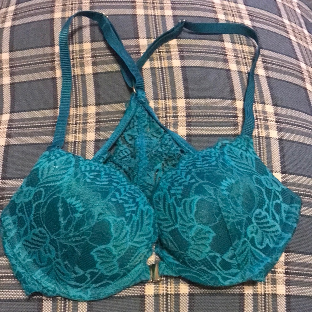 Elegant Lace Teal Bra Auden 32a
